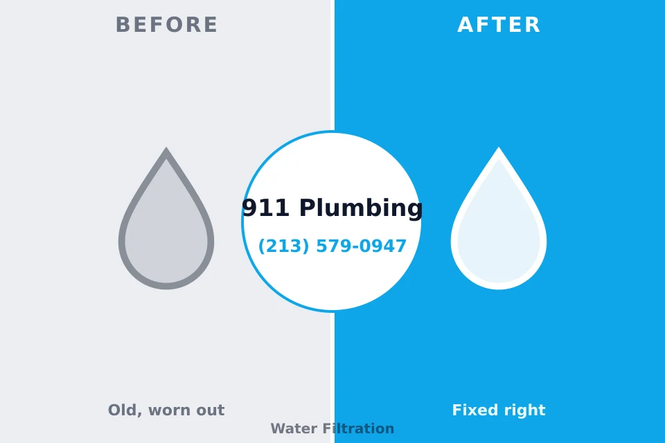 Before and after: plumbing repair Ashland Heights, SD